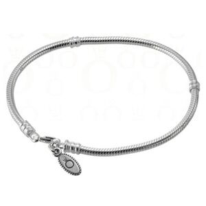 Authentic Pandora Retired Snake Chain Lobster Clasp Necklace 15 3/4”